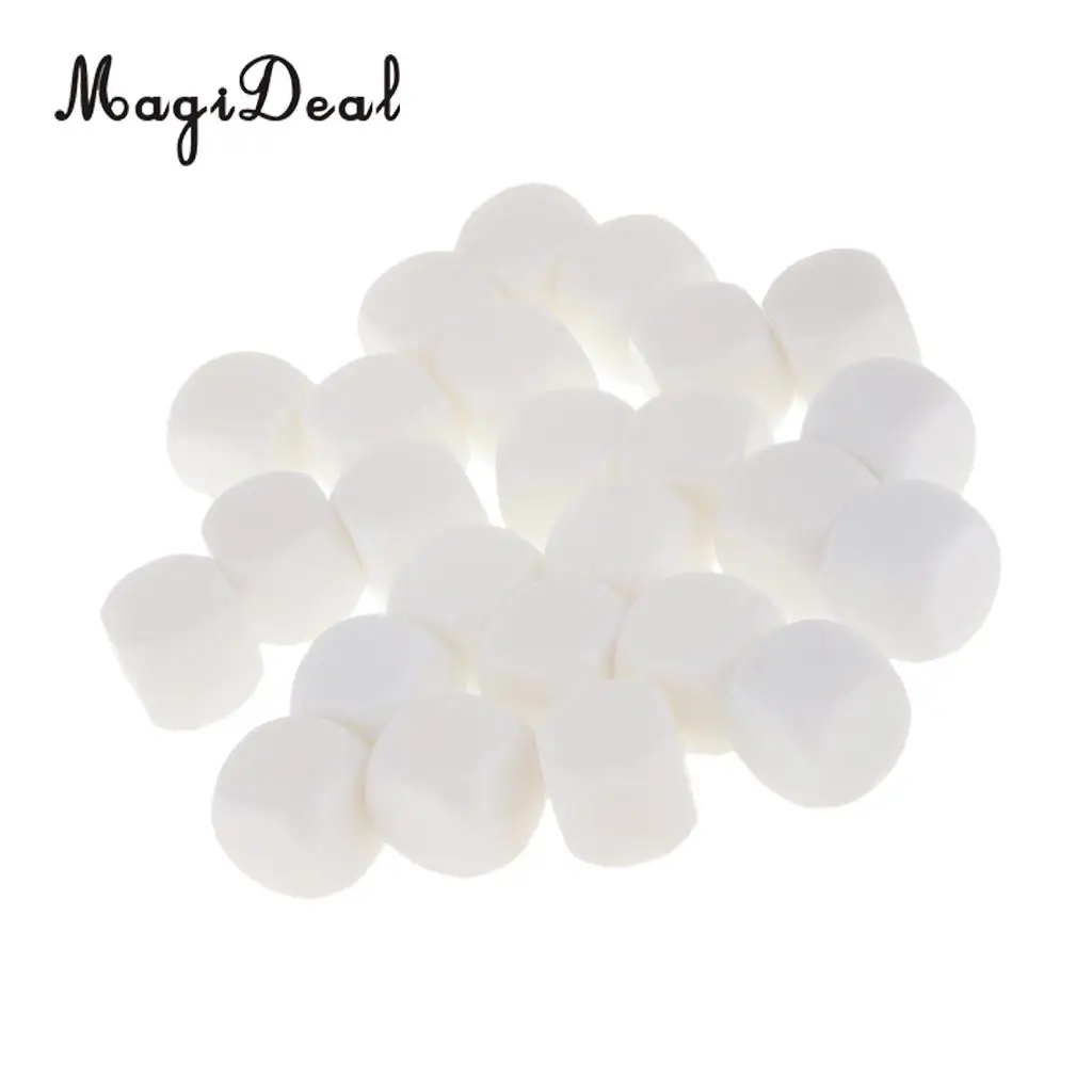 MagiDeal Горячие 25Pcs16mm D6 игровые кости DIY для паба клуба Вечерние игры, веселье семья друг игра азартные игры аксессуары Замена Белый