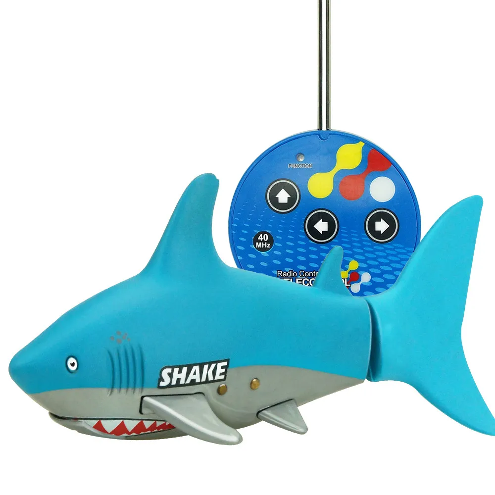 Mini RC Fisch Hai Schwimmen Wasser Shark Kinder Radio Control Spielzeug Set 