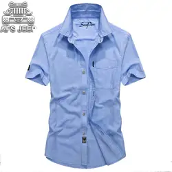 Одежда Лето 2017 г. горячий Рубашка с короткими рукавами Рубашки для мальчиков Для мужчин S универсальные Повседневное модные Для Мужчин's
