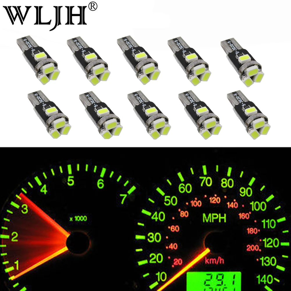 WLJH 10x T5 светодиодный автомобильный светильник 7 цветов Светодиодная лампа 74 37 73 286
