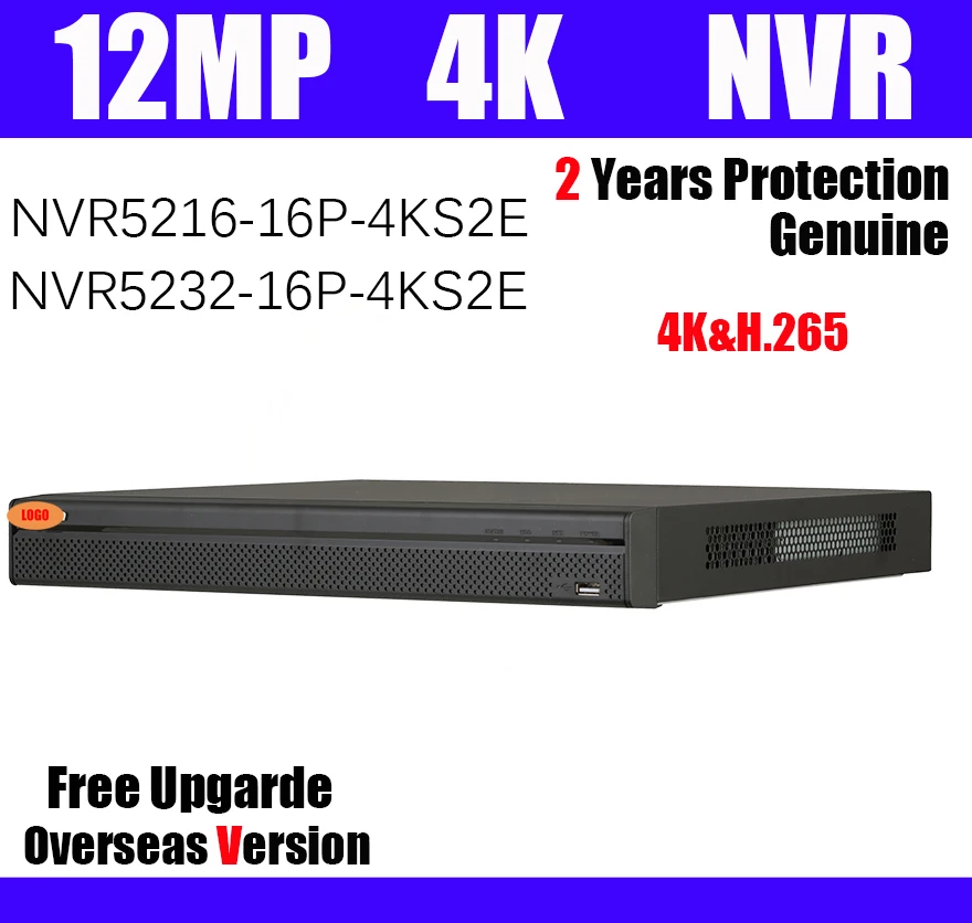 12MP NVR5216-16P-4KS2E 16 32CH сетевой видеомагнитофон 4K H.265 PoE заменяет NVR5232-16P-4KS2E |