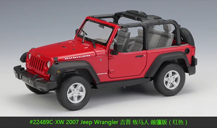 WELLY 1/24 весы США 2007 Jeep Wrangler SUV литая модель металлическая модель автомобиля игрушка для подарка/коллекции/украшения/детей