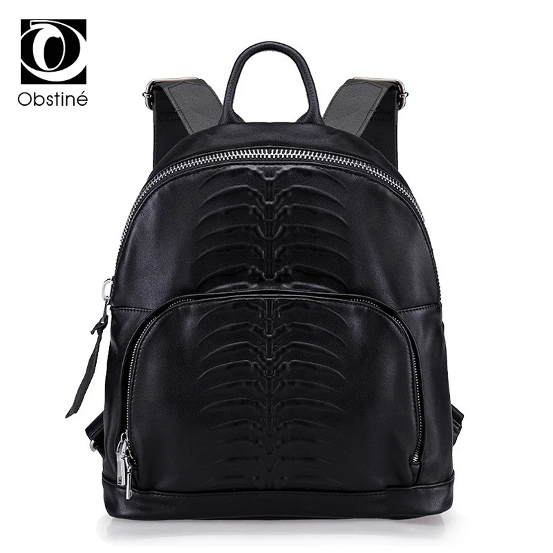 

Obstine Designer Back Packs High Quality Daypack Backpack Women Black Backpacks for School Teenagers Girls Large Capacity Bag
