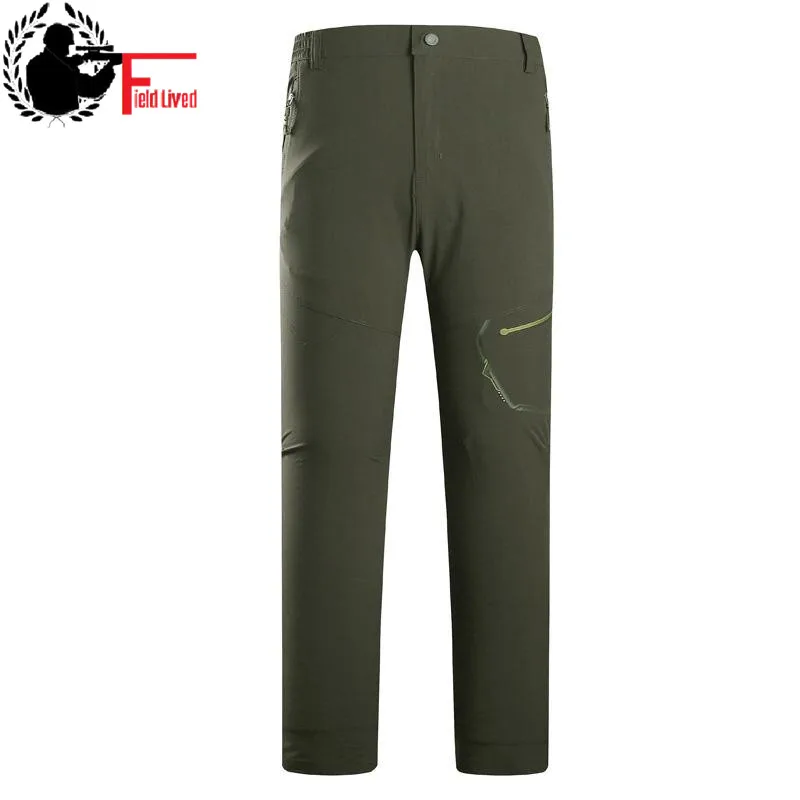 

Mens Casual Sun Protective Quick Dry Cargo Pants Men Jogger Trousers Elastic Sweatpants Outdoors Lightweight Trouser Male Green