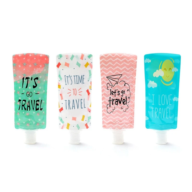 

1Pcs travel folding lotion bag portable shower gel shampoo sub bottle facial cleanser liquid emulsion storage bag