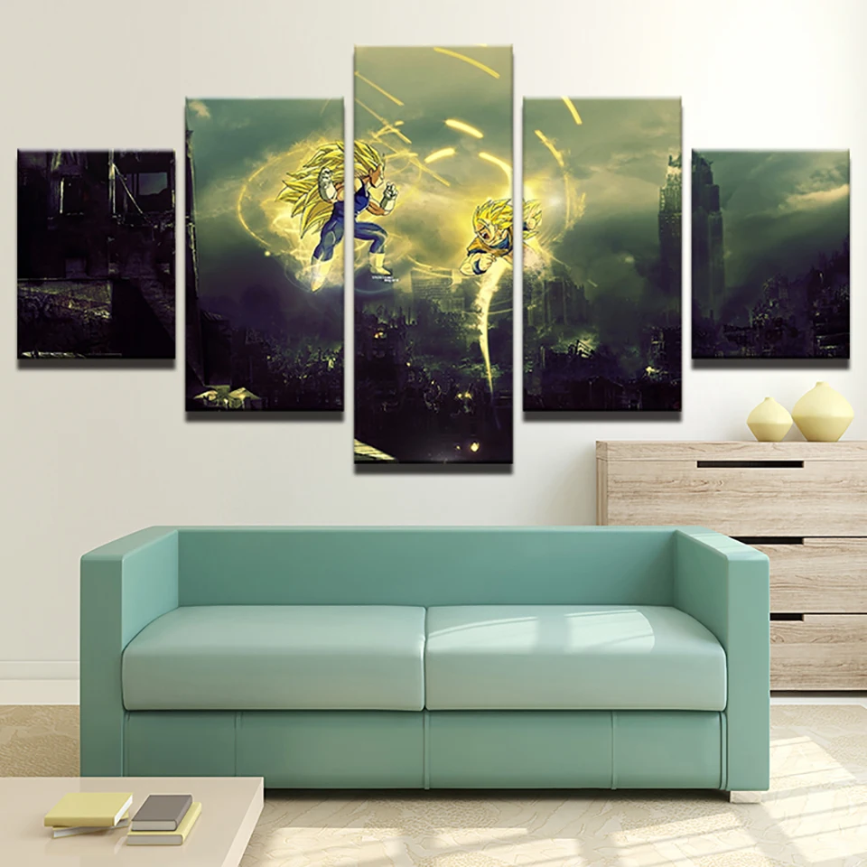Home Decor Canvas Painting Pictures 5 Pieces Wall Art Prints Dragonball Goku Modular HD Poster For Bedside Background Frame Home Decor Canvas Painting Pictures 5 Pieces Wall Art Prints Dragonball Goku Modular HD Poster For Bedside Background Frame