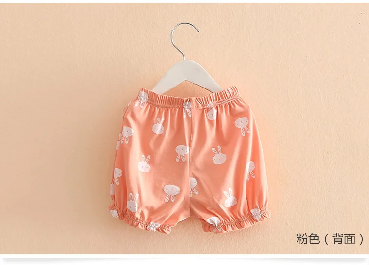 2018 Summer Casual 2-10 Years Old Children Kids Korean Style Fashion Cotton Rabbit Print Lantern Sports Beach Shorts Girl Baby  (2)