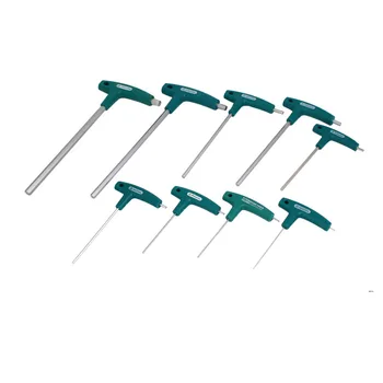 

UXCELL Newest 9 Pcs T Shape Handle Metric Hex Key Wrench Inner Hexagonal Spanner Set 9 in 1