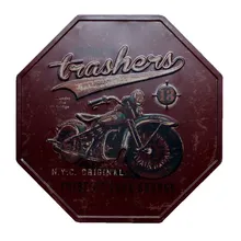 Восьмиугольная кофеварка для остановки вывеска для гаража винтажный металлический постер пластины украшения стены кафе бар Паб пластины декоративные домашний декор 30x30 см