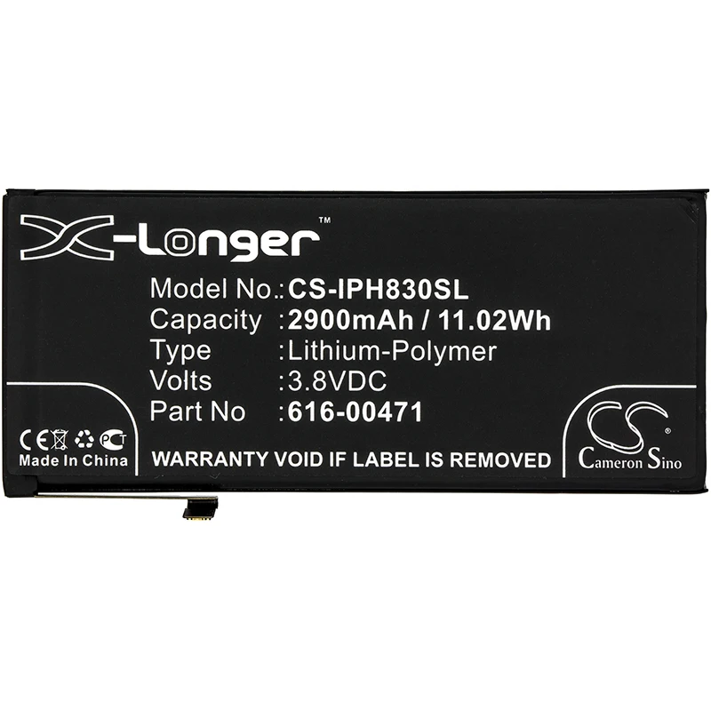  UPGRADE Cameron Sino Battery For Apple 616-00471 Mobile SmartPhone Battery Li-Polymer 2900mAh / 11.