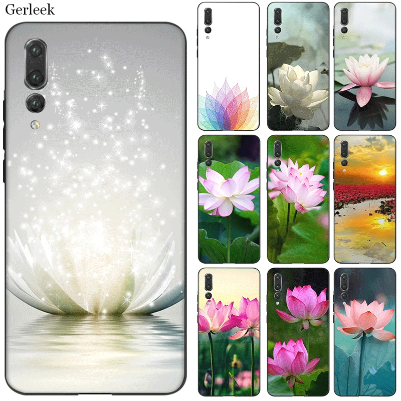 Силиконовый чехол для мобильного телефона Desxz Lotus Flower Huawei P9 P8 P10 P20 P30 Lite Pro P Smart Z Plus