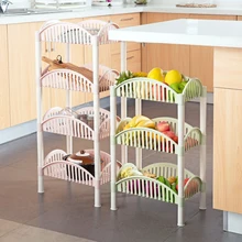 Plastic multi – shelf finishing shelf storage racks kitchen living room Zhiwu Jia bathroom floor cosmetics rack