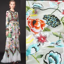 Dream lace, Высококачественная изготовленная на заказ ткань, летняя мягкая сетка, марлевая вышивка, кружевное платье, ткань для одежды DIY