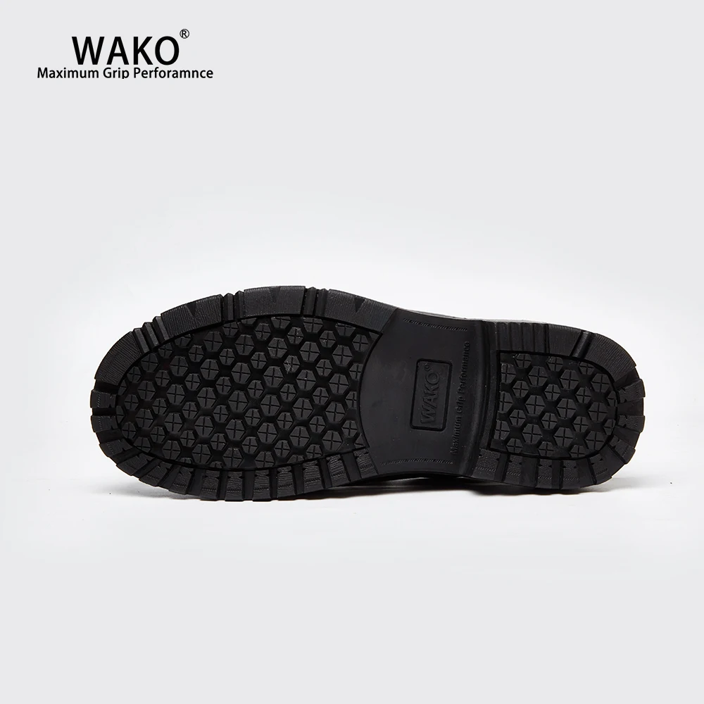 WAKO Chef Shoes Men Anti-Skid Non-Slip Kitchen Cook Work Shoes Black Leather Shoes For Hotel Restaurant Hospital Factory 9802 WAKO Chef Shoes Men Anti-Skid Non-Slip Kitchen Cook Work Shoes Black Leather Shoes For Hotel Restaurant Hospital Factory 9802