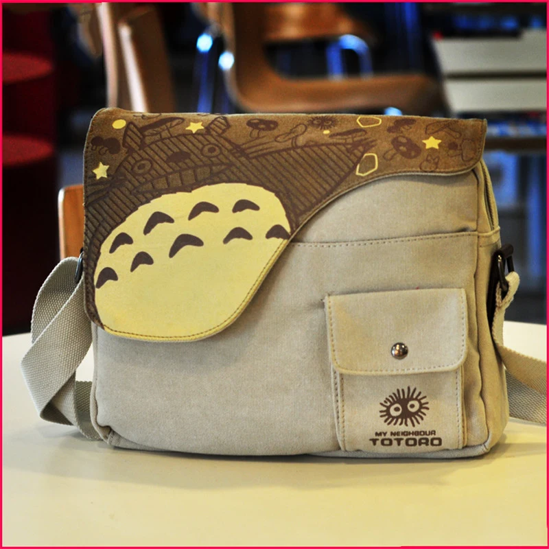 Fashion Anime My Neighbor Totoro Canvas Messenger Bag Unisex Students Boys Girls Shoulders Bag Schoolbag Best