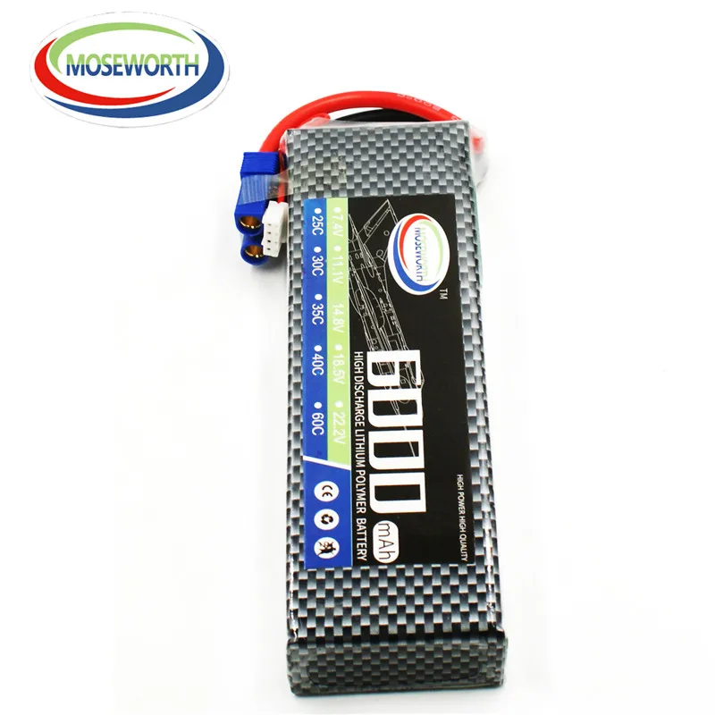 Аккумулятор LiPo 3S 11 1 В 6000 мАч 40C 80C для радиоуправляемого дрона квадрокоптера