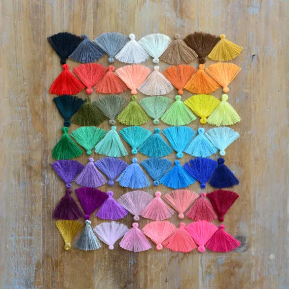 

30pcs Small Cotton Jewelry Tassel Pick Your Colors 30mm Long Tassel Cloth Jewelry Making Supplies