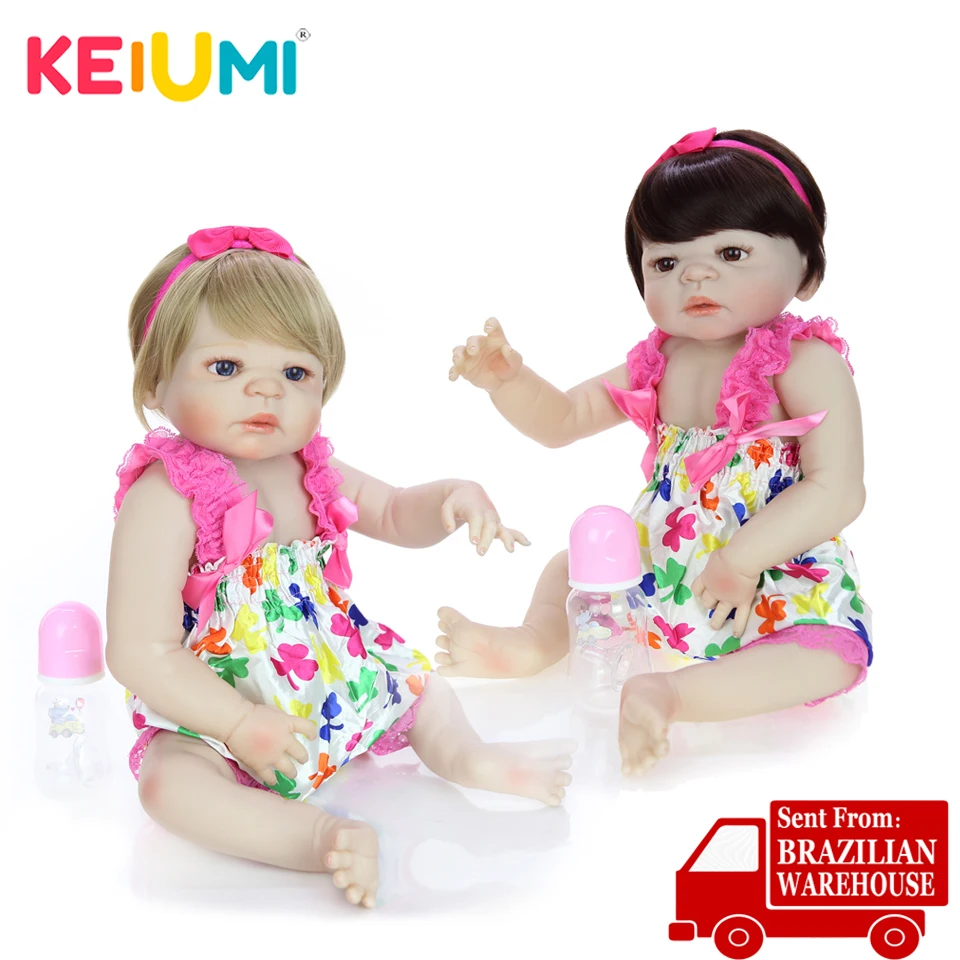 KEIUMI 23 ''милый полный силиконовые перерожденные куклы для детей подарки на день