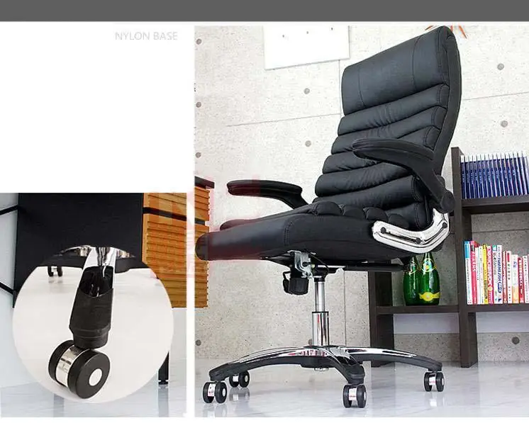 

office meeting room chair black Nylon material foot five stars base counge chair