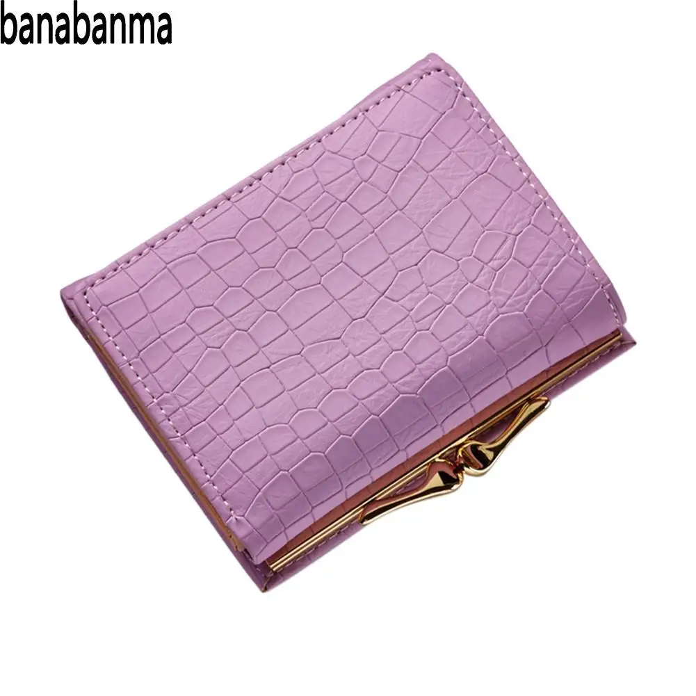 

banabanma Crocodile wallet Pattern PU Leather Women Short Wallet Fresh Style Lady Notecase Female Purse With Coin Pocket ZK30