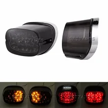 Luz LED trasera ahumada para motocicleta, intermitentes integrados para Har ley Dav idson Sportster Fatboy Softail XL FLHR FLHRCI FXD