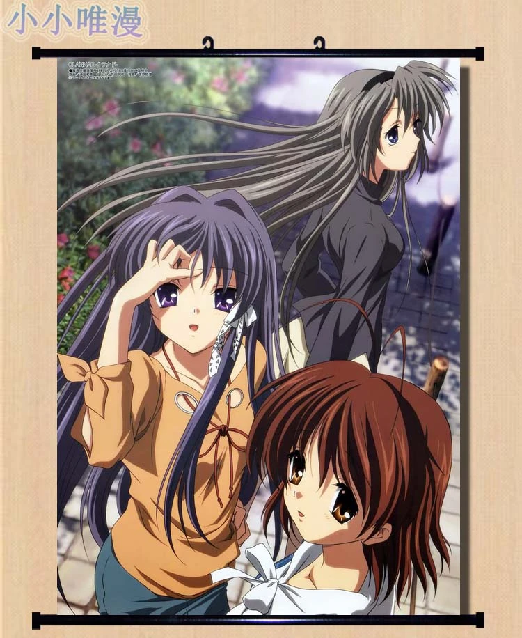 Japanese Anime Clannad Fujibayashi Kyou Ichinose Kotomi Furukawa Nagisa Home Decor Wall Scroll Poster Decorative Pictures Painting Calligraphy Aliexpress