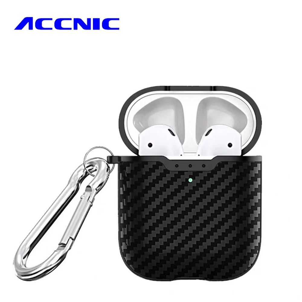 

ACCNIC Carbon Fiber Original Earphone Case for Airpods 1 2 Case Soft Silicon Protective Case For Air Pods Earphone Case Cover
