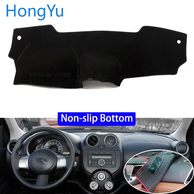 KHnasd Polyester Non-Slip Car Dashboard Cover Dash Mat,for Nissan March Micra 2010 to 2015 Years Left Hand Drive