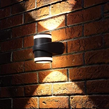 Thrisdar 6 Вт 12 Открытый водостойкие крыльцо Настенные светильники одной головы цилиндр Вилла балкон сад снаружи светильник настенный водонепроницаемый