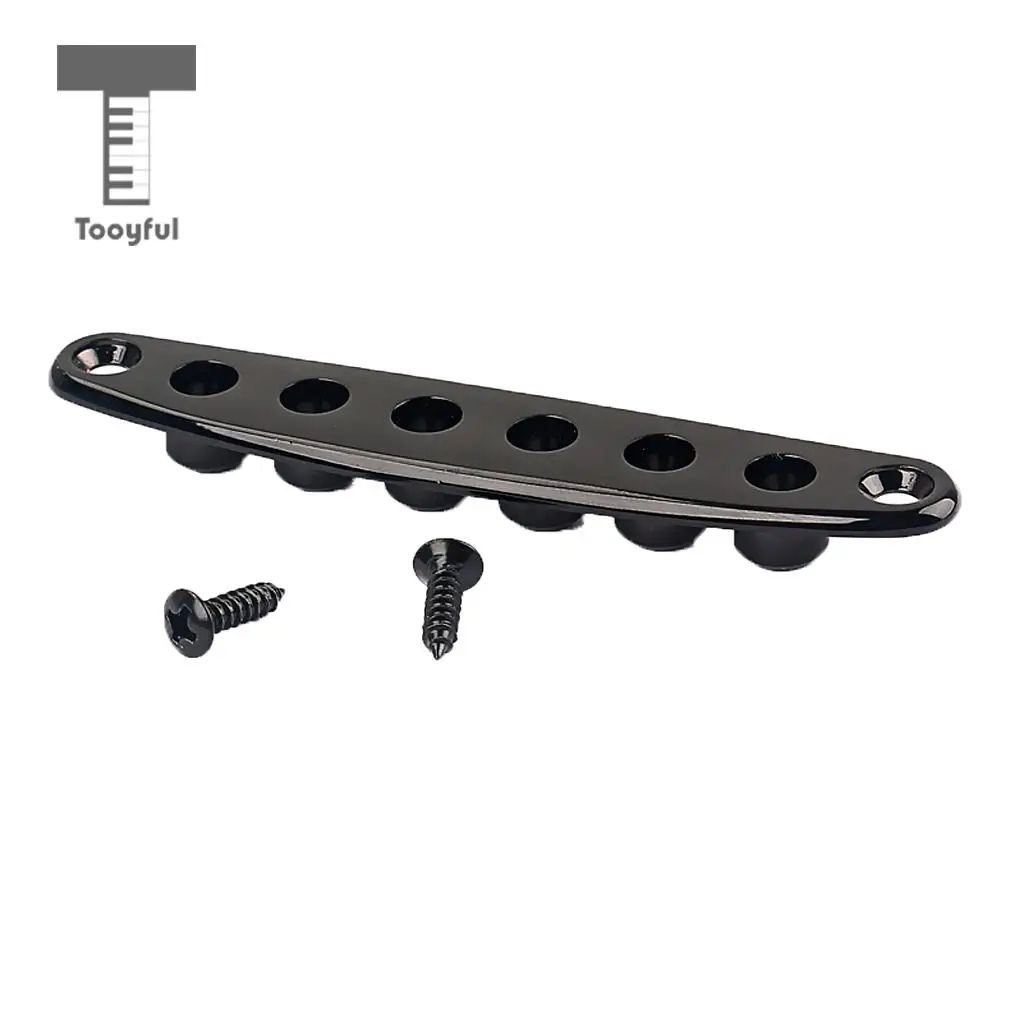 Tooyful Metal Guitar Instead Thru Body String Mounting Ferrules Bushings Electric Guitar Accessory Black