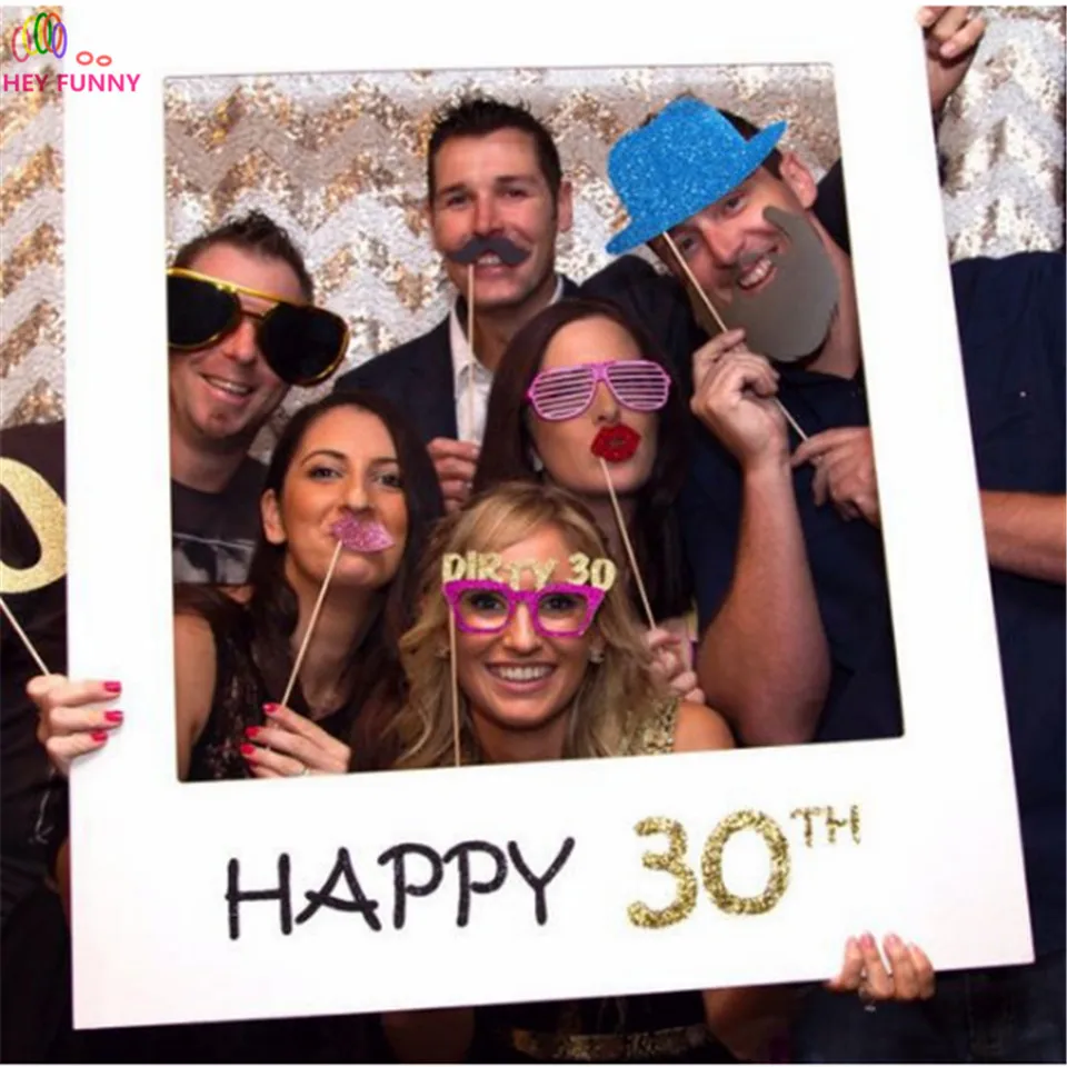 1PC 30/40/50 Years Photo Frame Happy Birthday Party Decoration Props DIY Wedding/Anniversary Supplies | Дом и сад