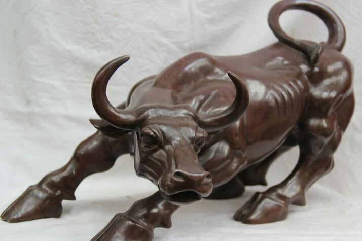 SCY S62 6 &quotКитай Китайский Бронзовый народный год зодиака бык Oxen статуя животного