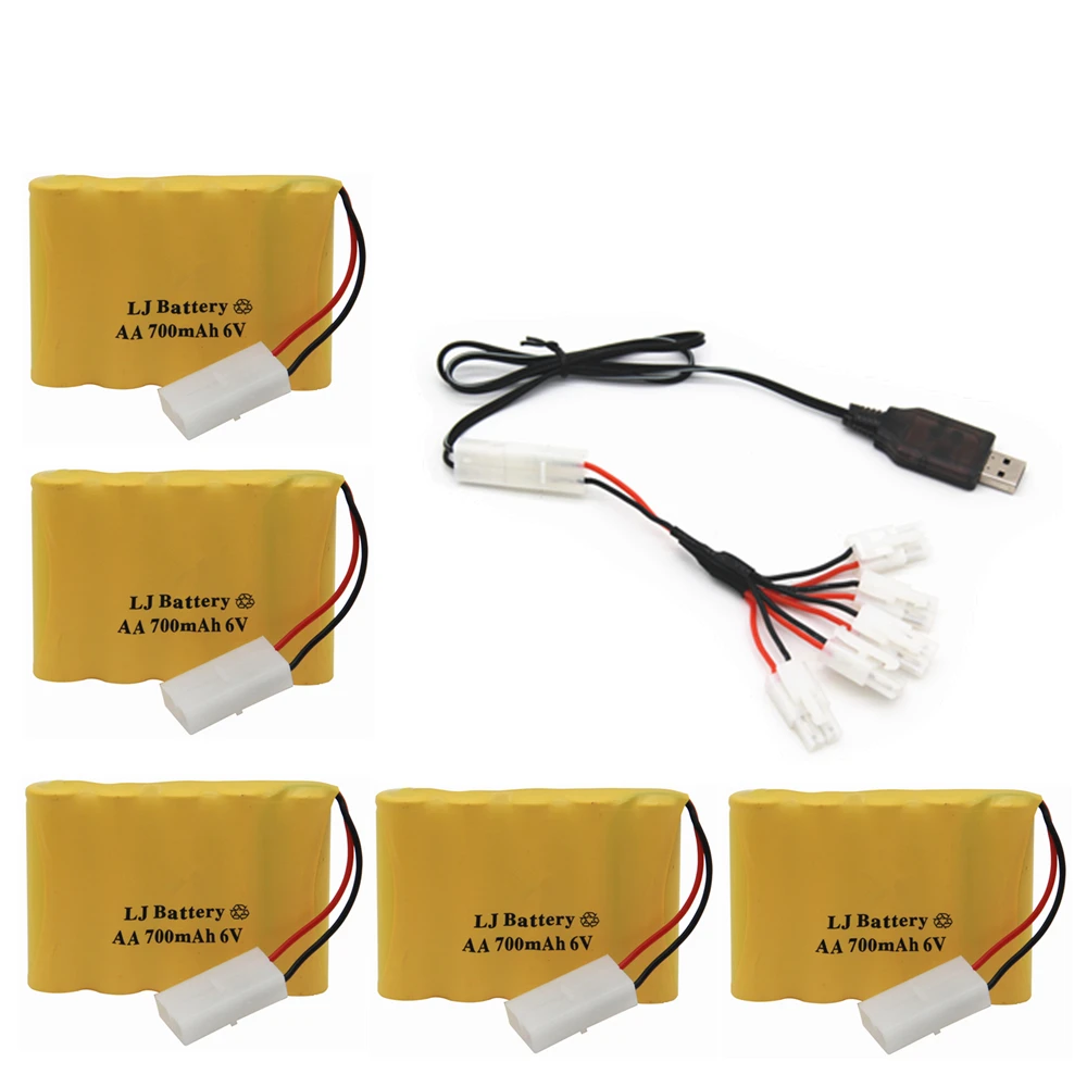 6 v 700 mah AA NI-CD аккумулятор с зарядным устройством большой емкости электрический игрушечный аккумулятор дистанционный автомобиль корабль Робот перезаряжаемый 6 v 700 mah