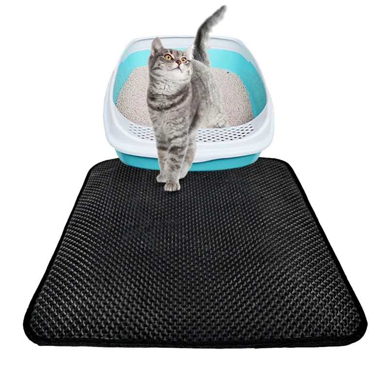 

Folding Cat Litter Trapper Mat Eco-friendly EVA Foam Trash Pad Waterproof Non-slip Large pet litter Cat Mat Double