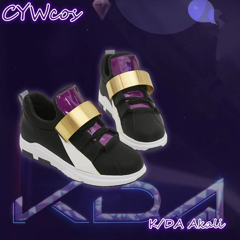 Game LOL KDA All Member Nine-Tailed Fox Ahri Kaisa Akali Evelynn Cosplay Shoes Women High heels Shoes K/DA Shoes