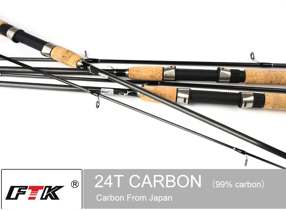 Vara de Pesca Vara de Pesca para Lula Pólo de Pesca Fiação 2.7m C.w 5-25g Super Duro 2 Seções 99% Carbono Isca para Lula Pique Ftk 2.1m - 2.4m 18 Varas de pescar