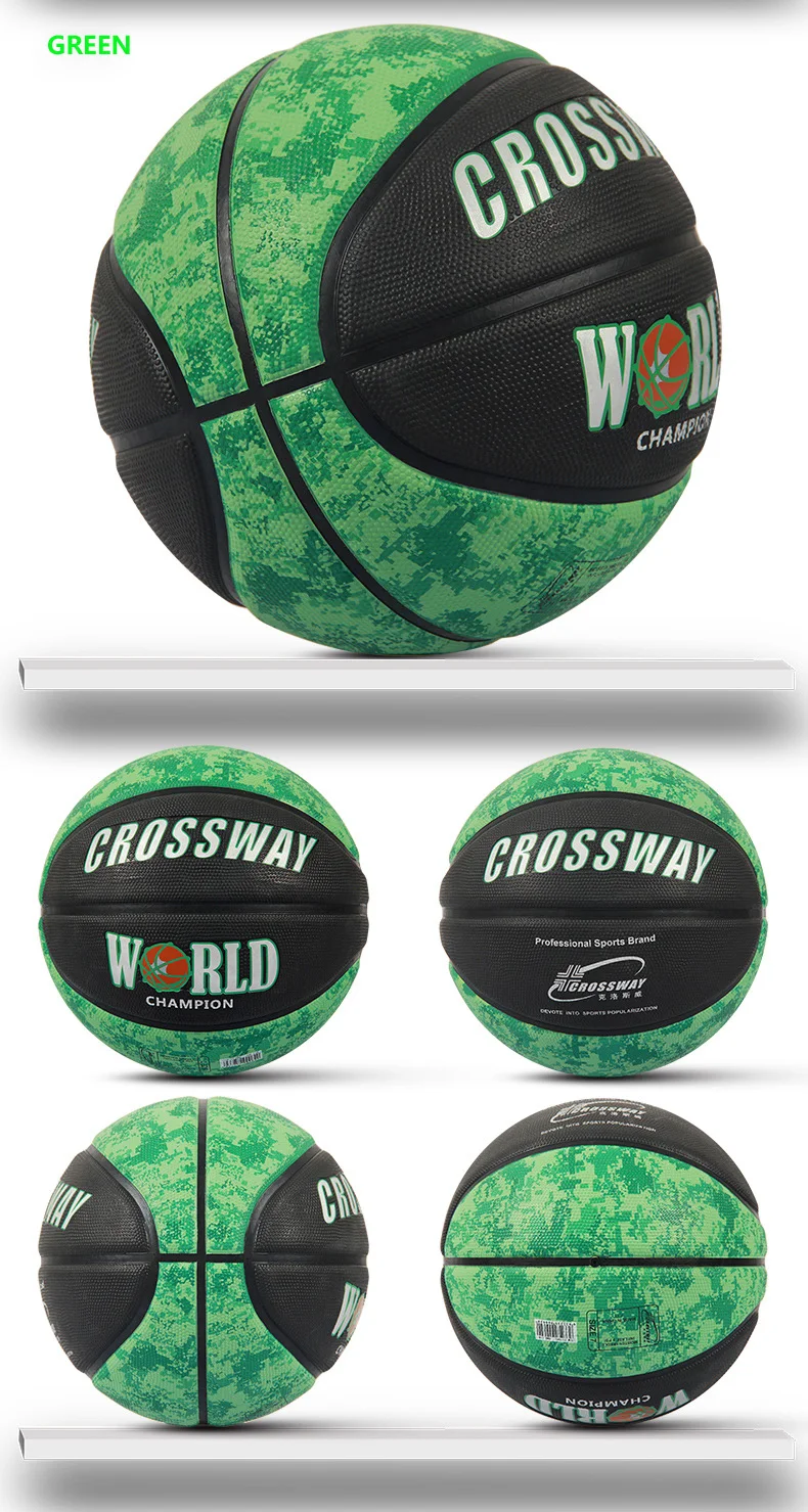 CROSSWAY 4 вида цветов Баскетбол мяч 71-590 высокое качество импортный резиновый Материал официальный Size7 с Чистая сумка+ иглы