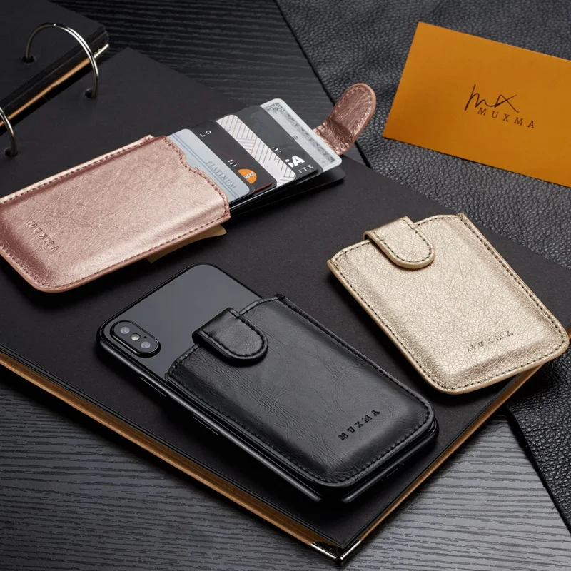 

Leather 5 Card Holder Sticker 3M Adhesives Credit ID Card Fit Most Phone Mobile Phone Back Pocket Wallet Case Stickers Bag Pouch