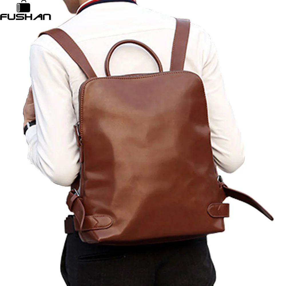 New 2017 Fashion Men PU Leather Backpack High quality Men's travel bags Preppy Style Men school bag Casual Rucksack bags mochila fashion pu leather men quality backpack preppy style man women bolsas mochila school travel bag rucksack laptop bags 150086