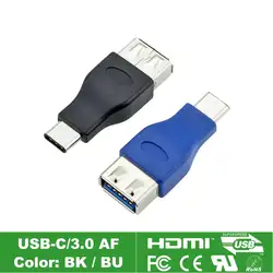 (100 шт./лот) Поддержка 5 V 3A 500 МБ/с. USB-C USB 3,1 Тип C "папа" в USB "Мама", 3,0 и разъемом типа «мама» функциональный адаптер Тип разъёма type-C