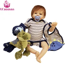 UCanaan 55CM Silicone Dolls Reborn Soft Cloth Body Baby Born Toys For Children Baby Alive Doll For Girls Boneca New Born Toy