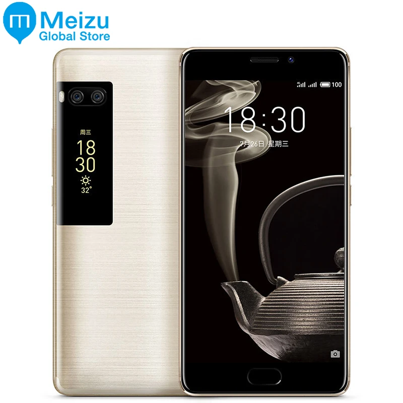Оригинал Meizu Pro 7 плюс 6 ГБ 64 4 г LTE MTK Helio X30 Дека Core 5 &quotЭкран двойной сзади Быстрая