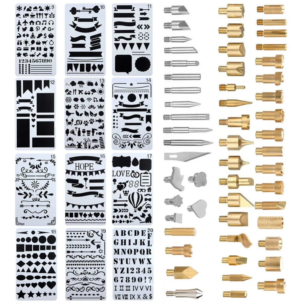 53pcs engraving head Soldering Iron Set Kit Adjustable Carving Tool