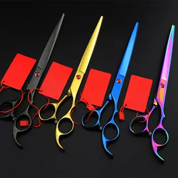 

Professional 440c 8 inch dog grooming hair scissors cat pet shears animals cutting barber cats thinning hairdressing scissors
