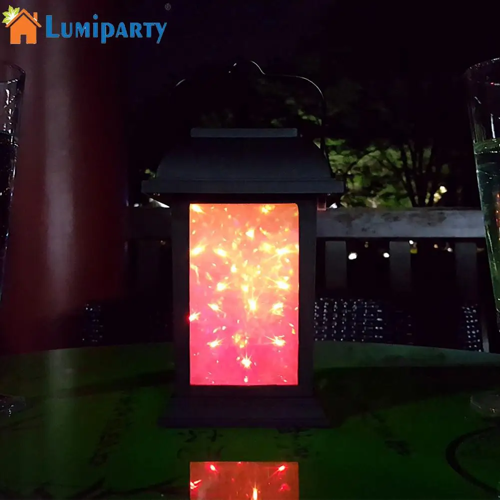 

LED Waterproof Solar Lamp Landscape Lamp with 7Colors 3D Fireworks Effect Night Light Handing Lights Home Garden Light