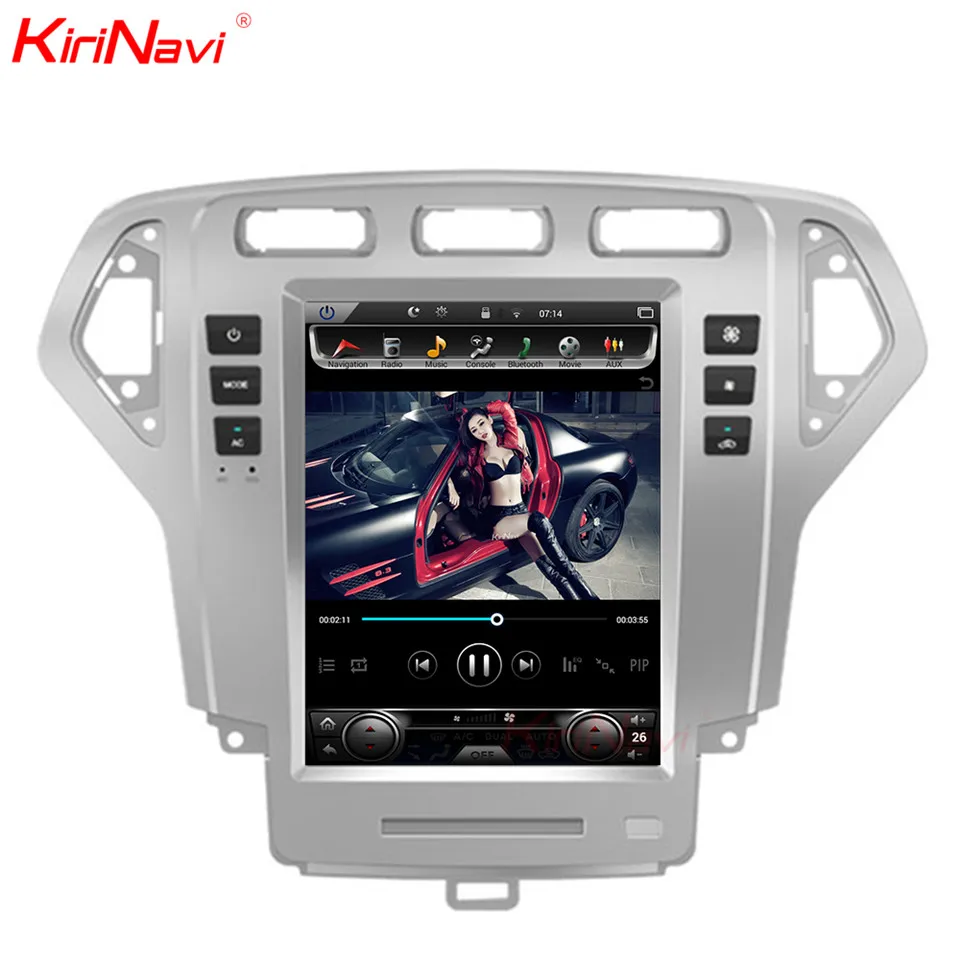 KiriNavi вертикальный экран Tesla style 10," 1 Din Android 8,1 автомобильный Радио gps навигатор для Ford Mondeo Автомобильный dvd-плеер 2007-2010