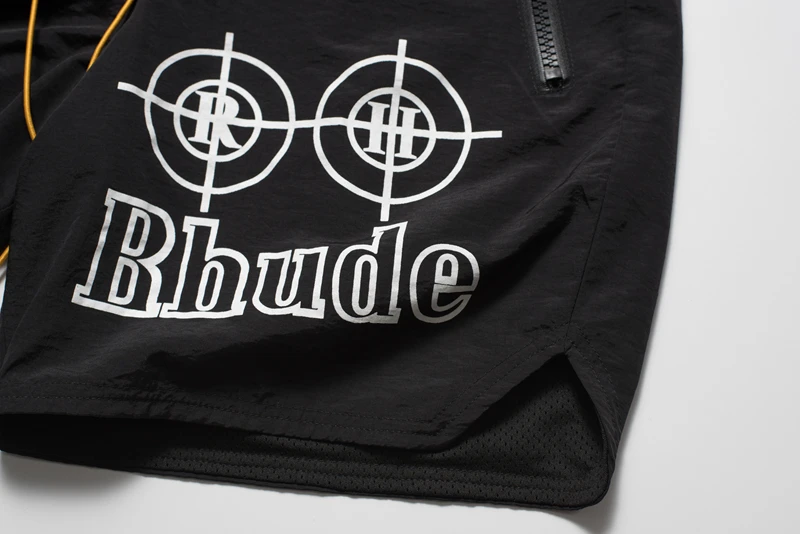 Rhude шорты в горошек по колено Для мужчин женщин Повседневное Короткие штаны