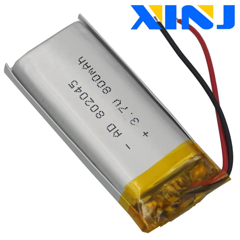XINJ 3,7 V 800mAh литий-полимерный аккумулятор lipo cell 802045 для камеры dvc DVR gps музыкальный плеер динамик для вождения телефона часы
