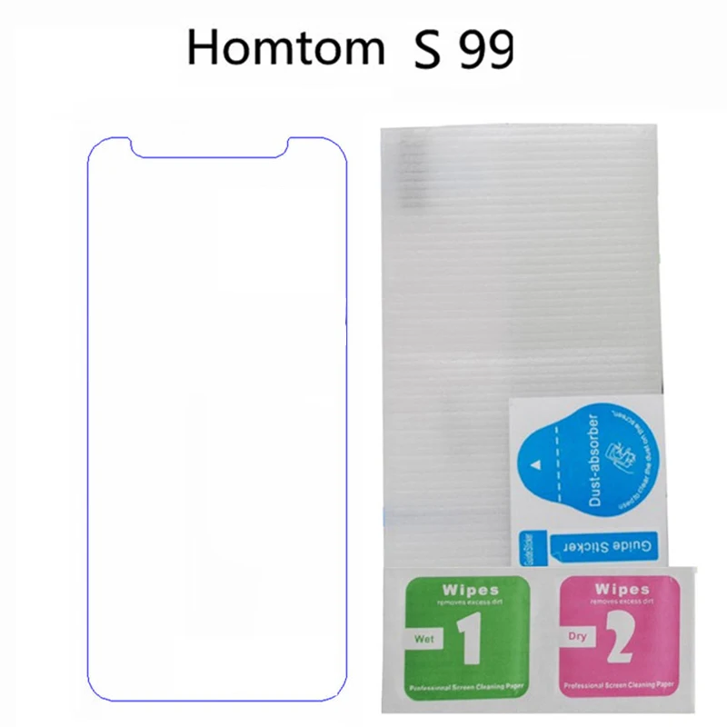 

2PCS For HomTom S99 Telephone Glass 9H High Quality Transparent Screen Protector Film For HomTom S99 Glass Explosion-proof Film