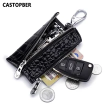 Для женщин дома ключ Организатор ключница Для мужчин ключевые кошельки Разделение кожа модельер камень шаблон Многофункциональный известный бренд